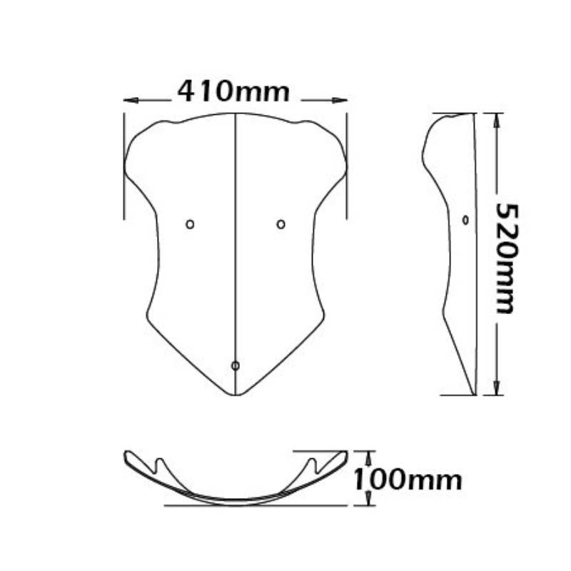 Parabrisas protección medios ducati multistrada 1200